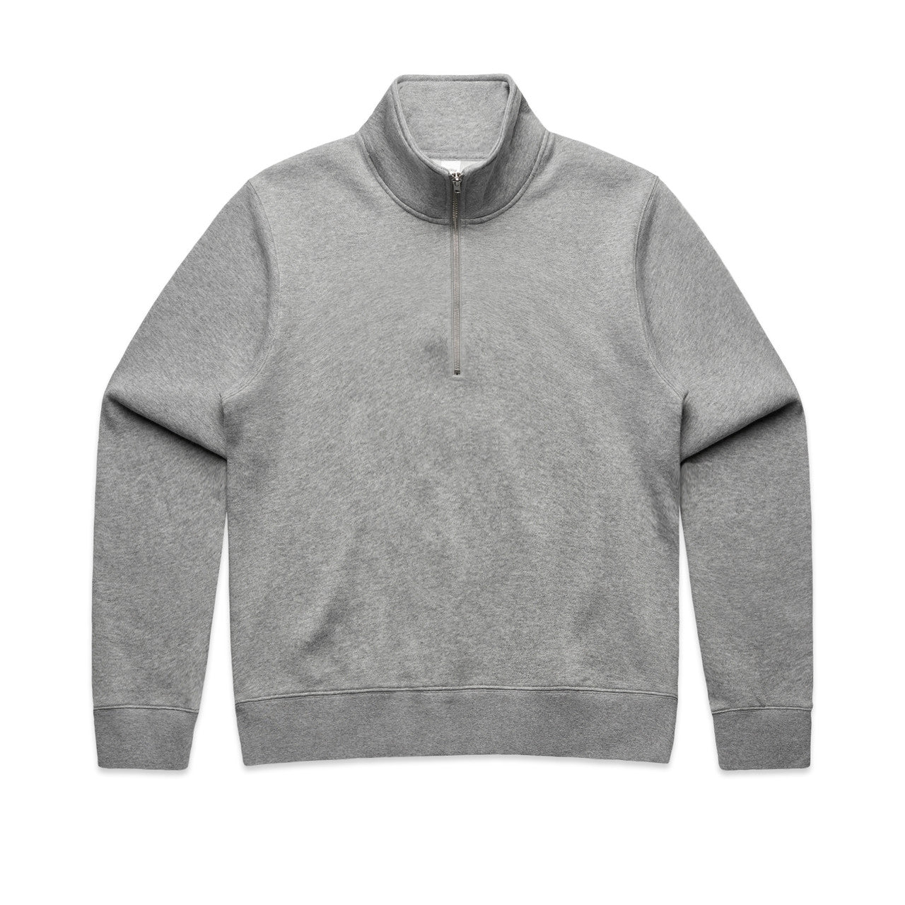 4125 Wos Half Zip Crew in Grey Marle
