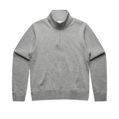 4125 Wos Half Zip Crew in Grey Marle