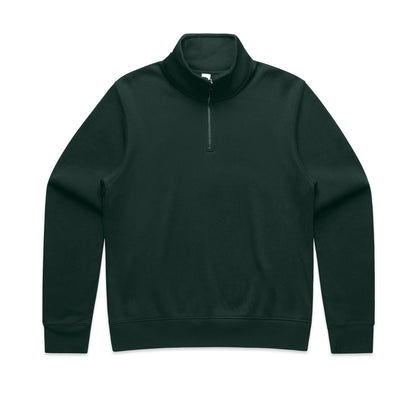 4125 Wos Half Zip Crew in Pine Green