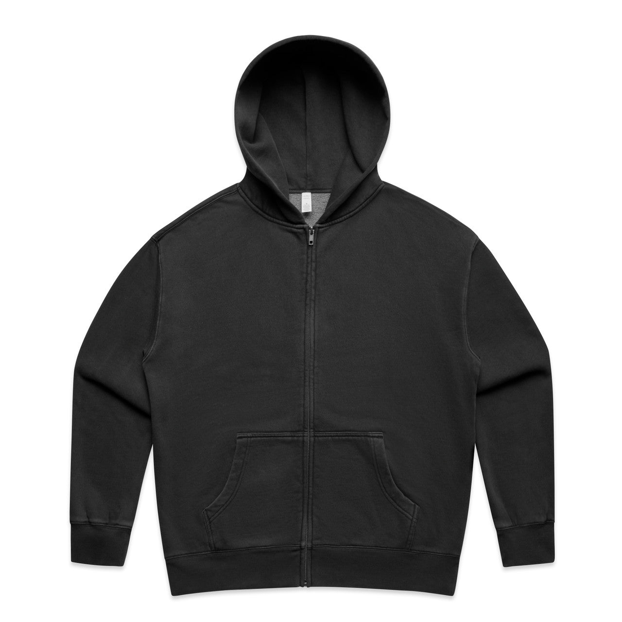 4170 Wos Relax Faded Zip Hood in Faded Black