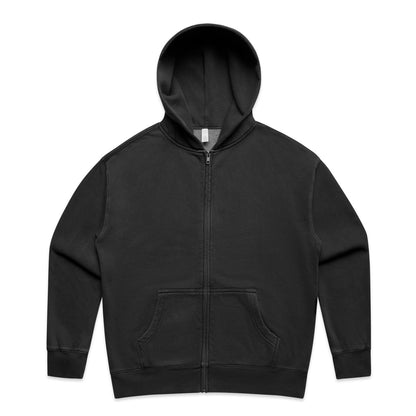4170 Wos Relax Faded Zip Hood in Faded Black