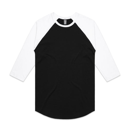 5012 Raglan Tee in Black/White