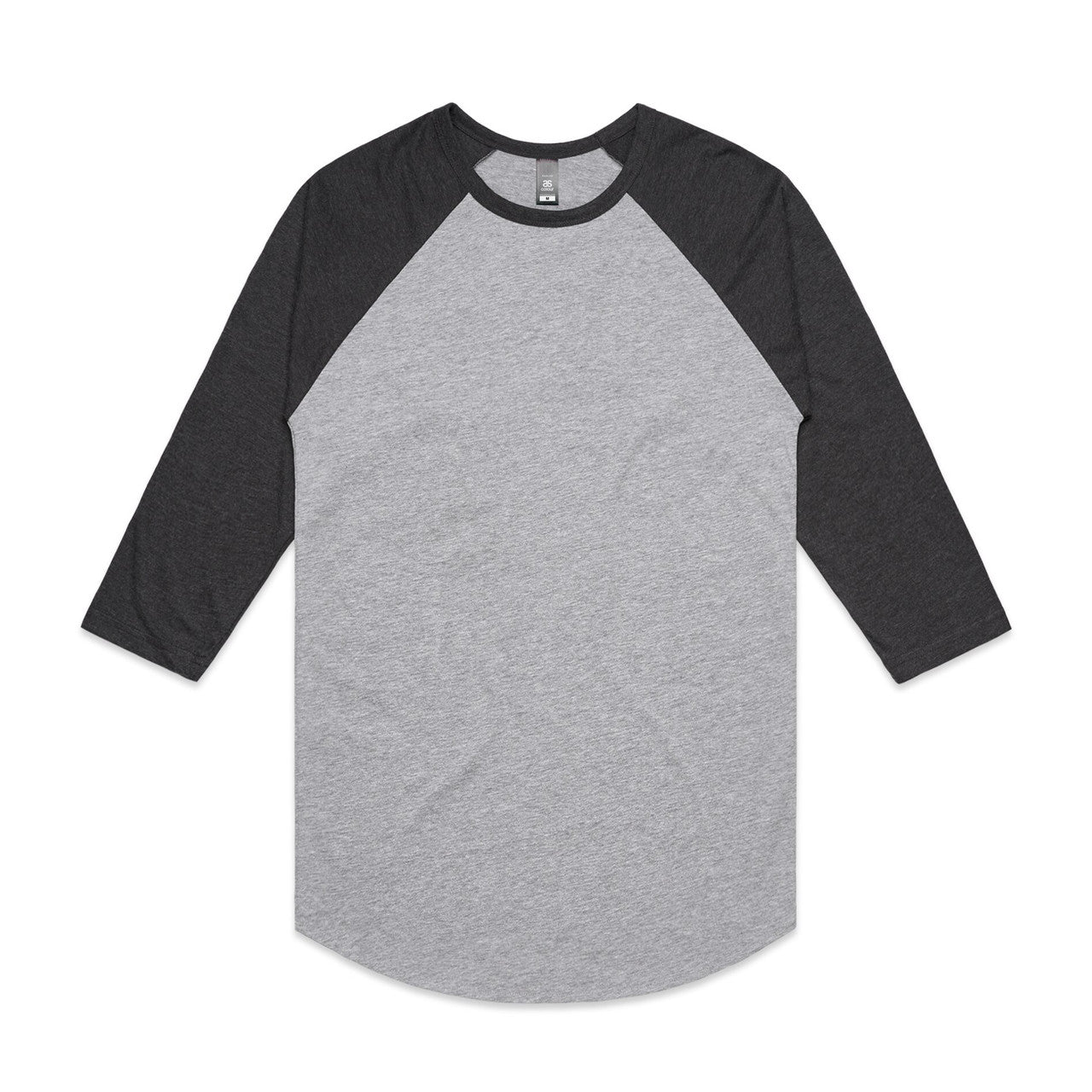 5012 Raglan Tee in Grey Marle/Asphalt Marle