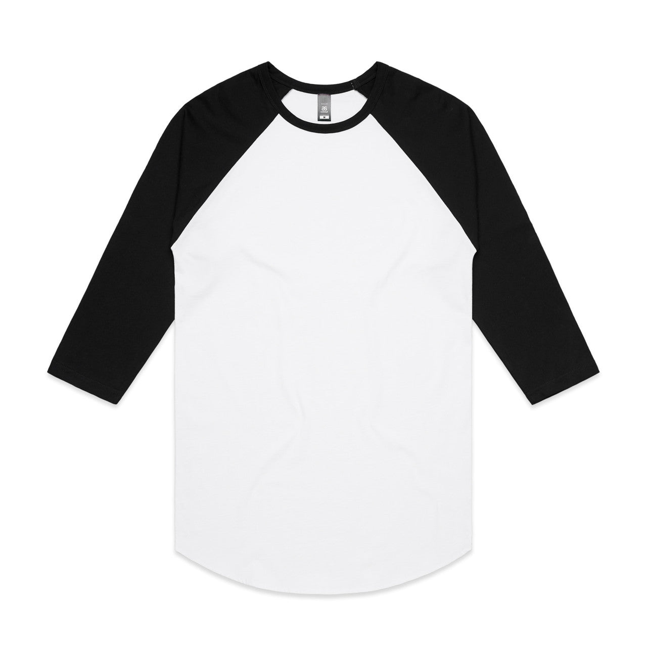 5012 Raglan Tee in White/Black