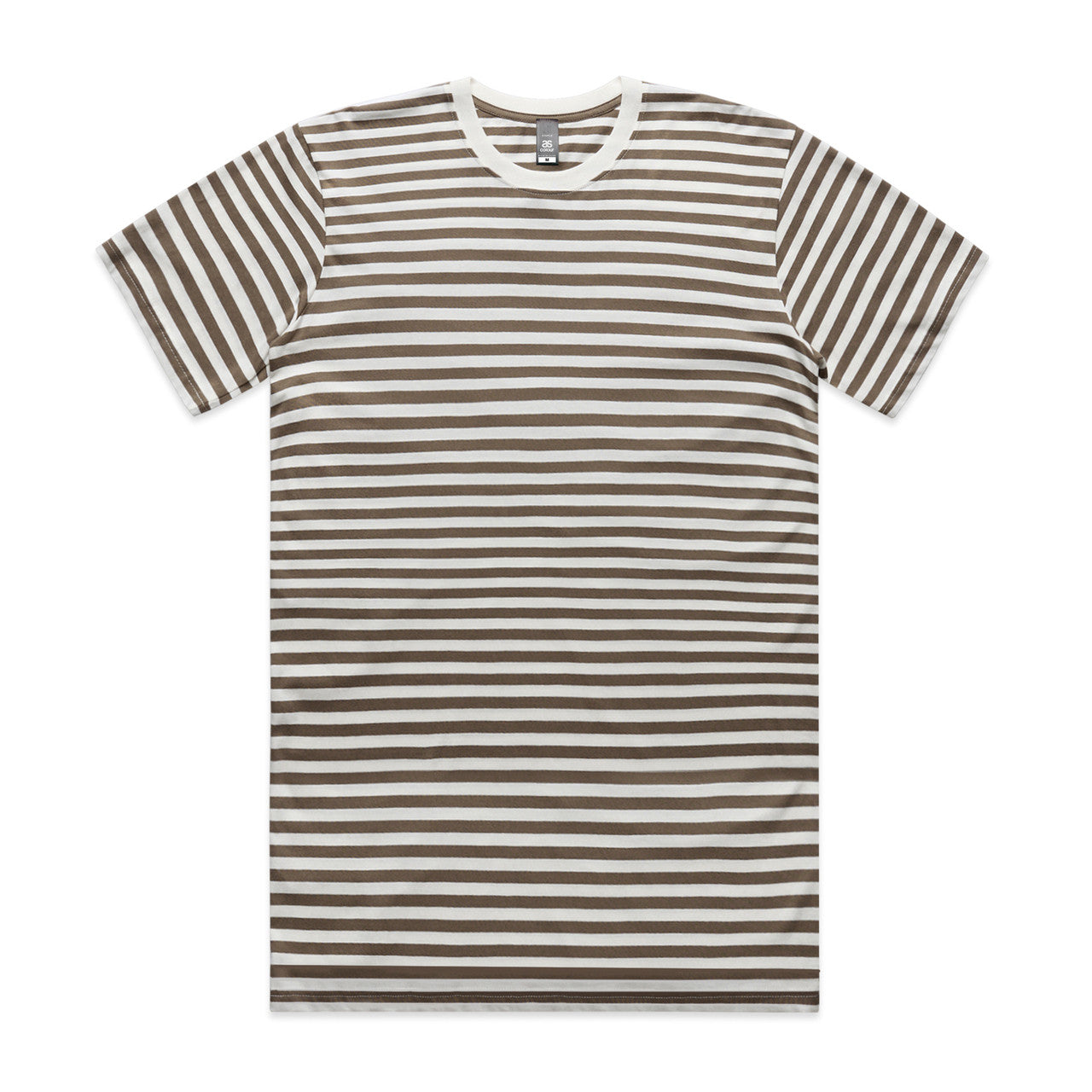 5028 Staple Stripe Tee in Natural/Walnut