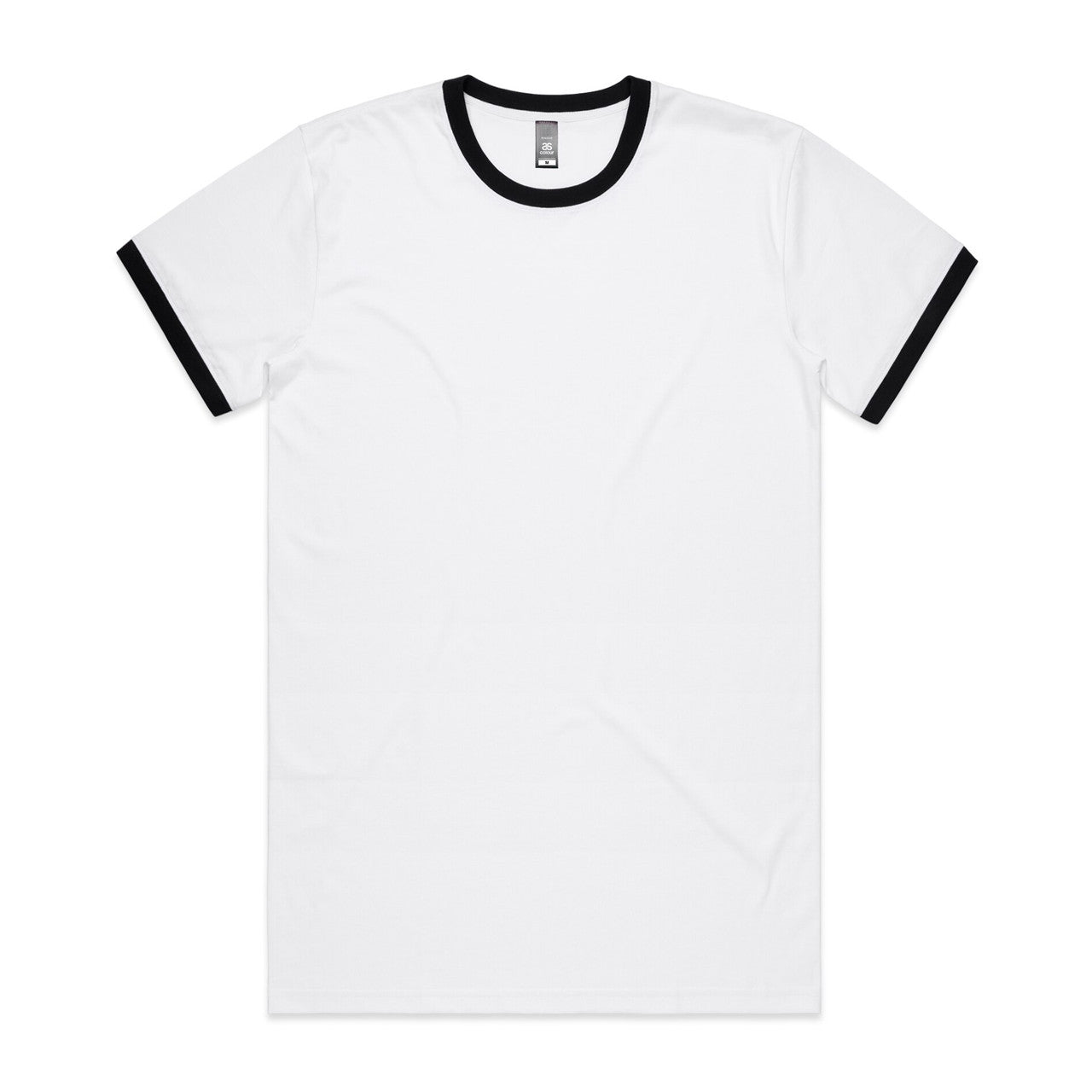 5053 Ringer Tee in White/Black