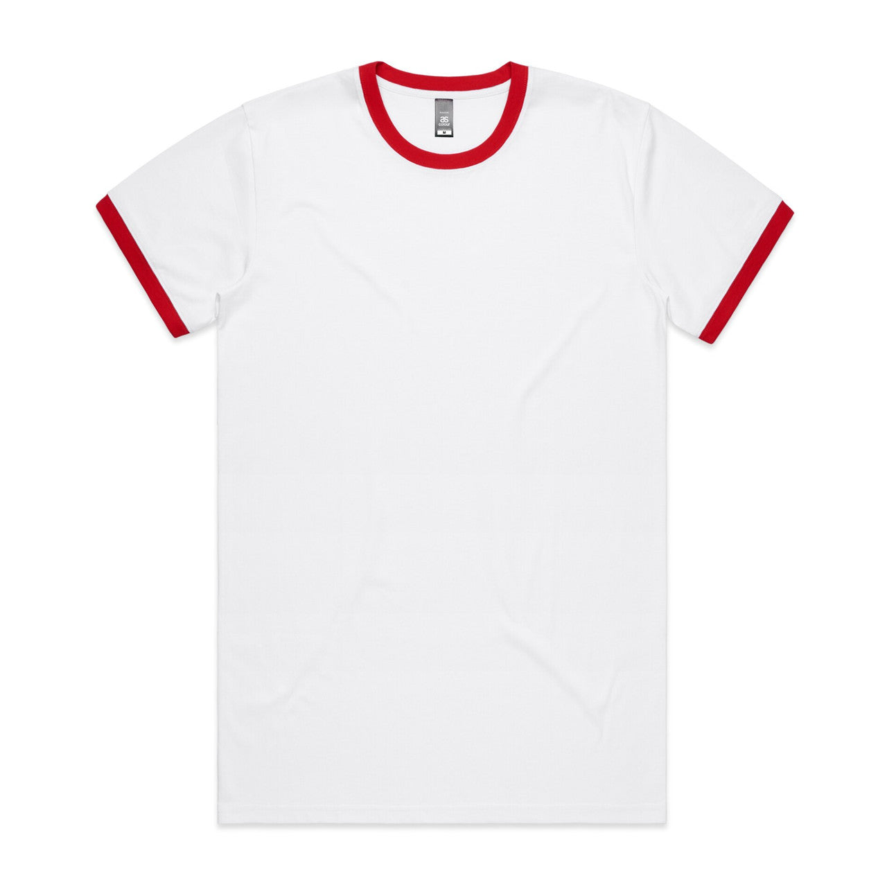 5053 Ringer Tee in White/Red