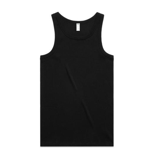 5063G Organic Rib Singlet in Black