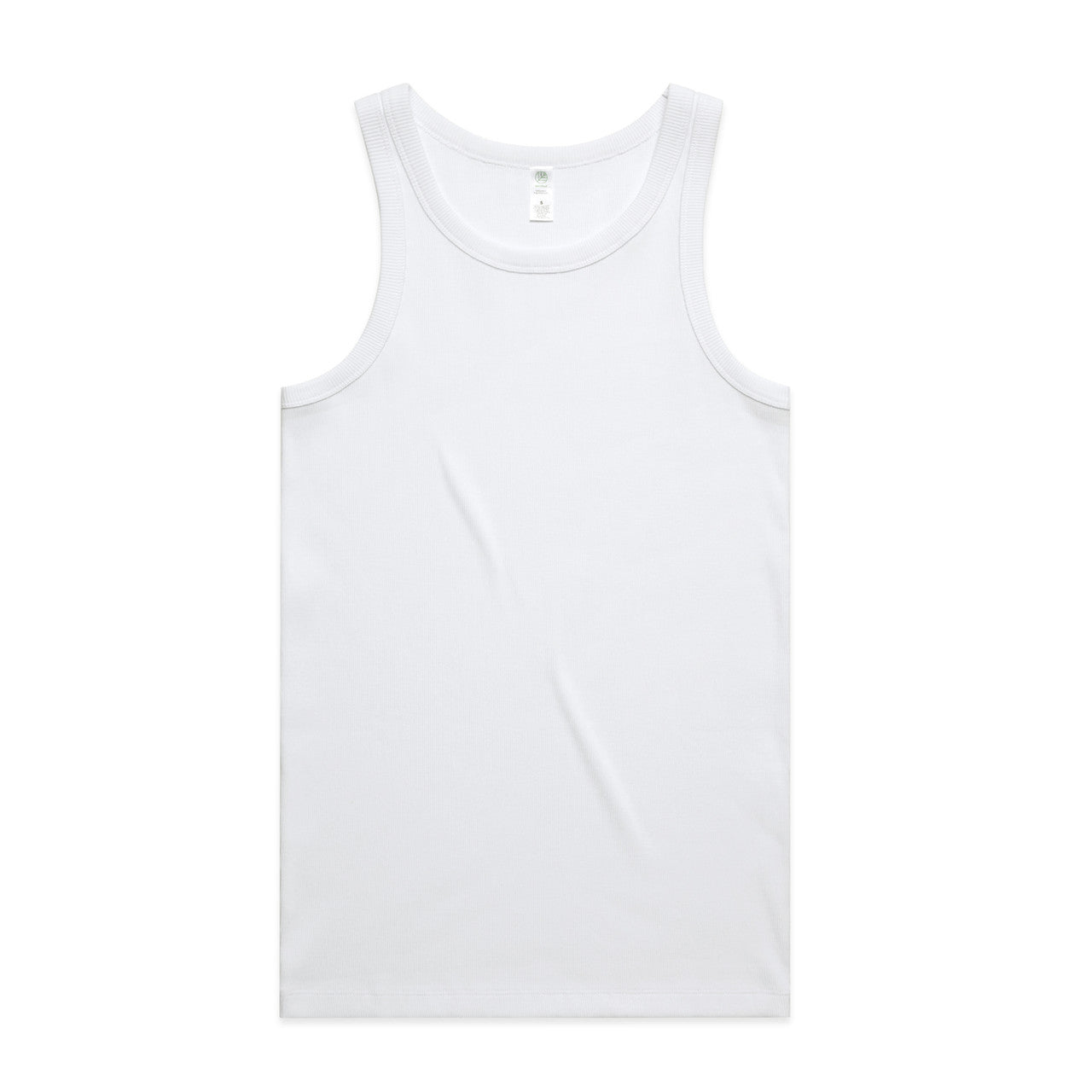 5063G Organic Rib Singlet in White