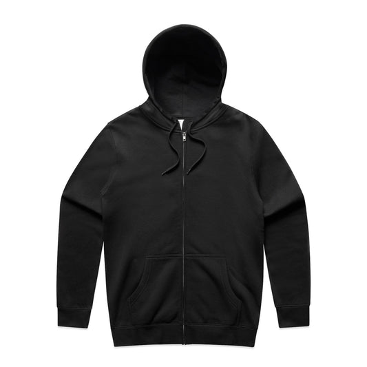 5104 Stencil Zip Hood in Black