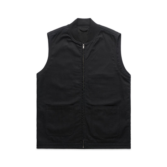 5528 Canvas Heavy Vest in Black