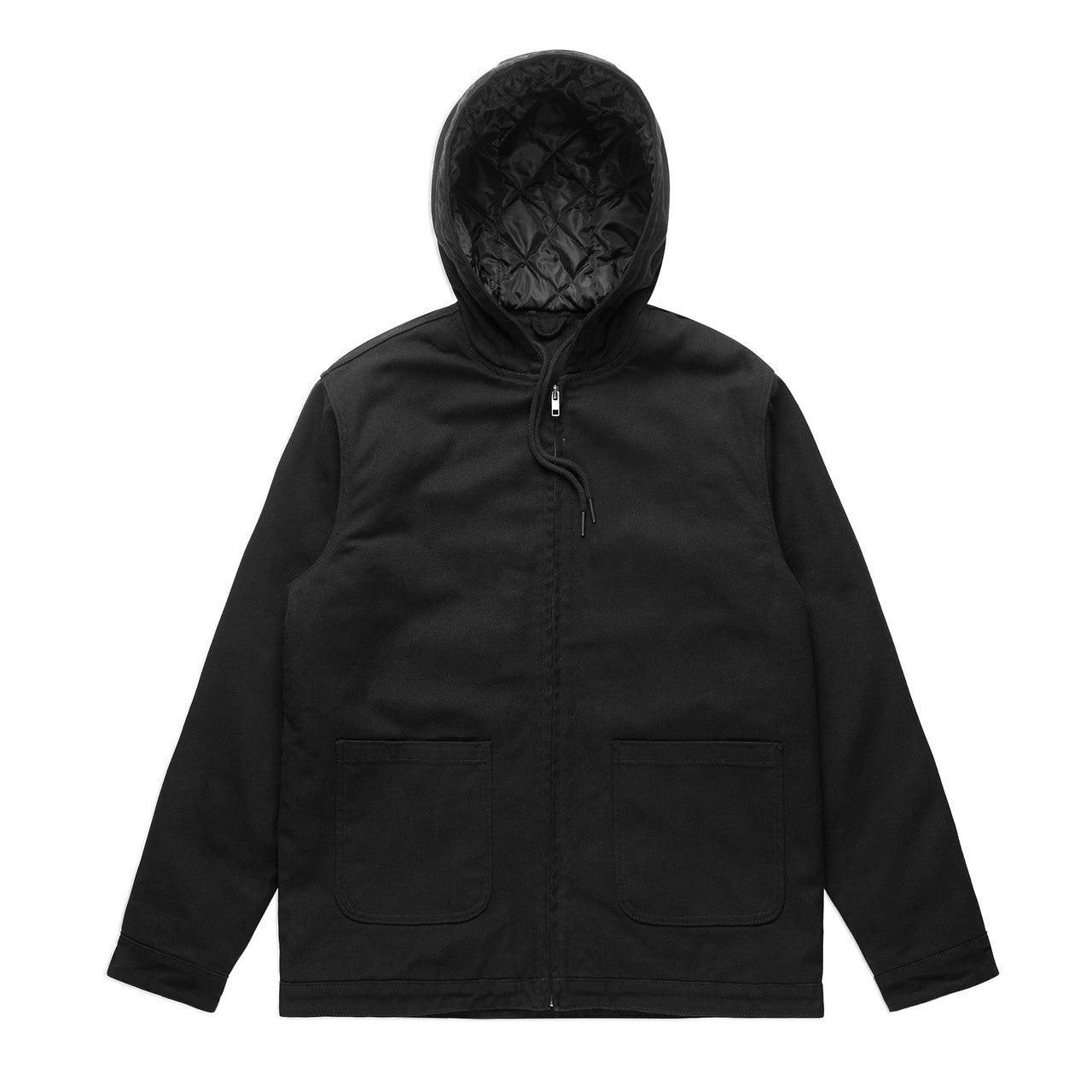 5529 Canvas Hooded Jacket in Black