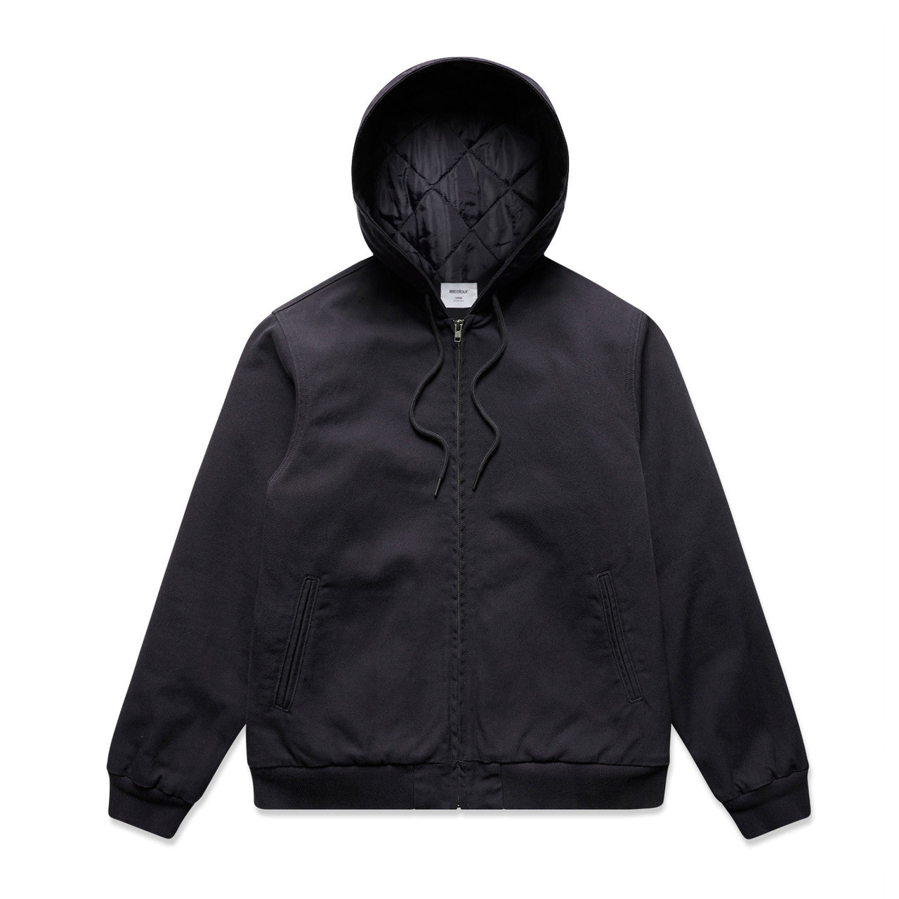 5532 Canvas Bomber Hood Jacket in Ink Blue