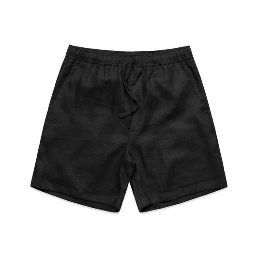 5919 Linen Shorts in Black