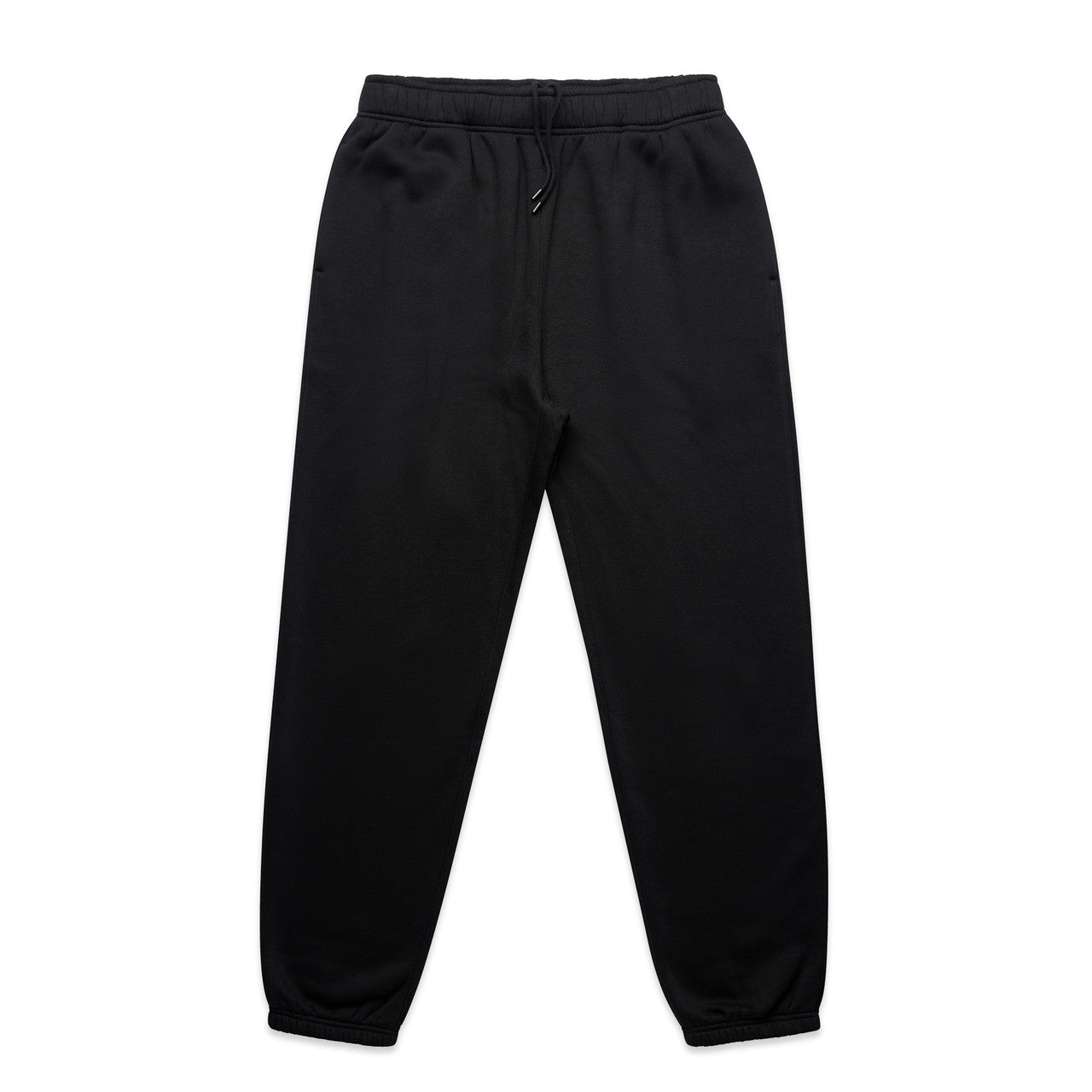 Black sweatpants on a white background