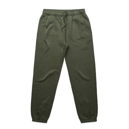 Green sweatpants on a white background