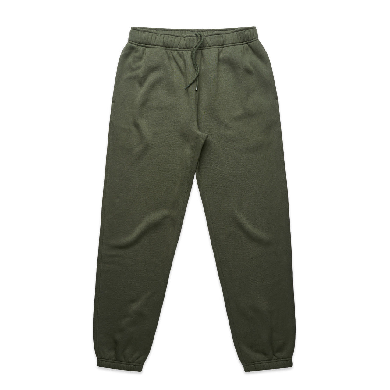 Green sweatpants on a white background