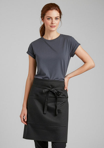Biz Collection Short Waisted Apron - Black
