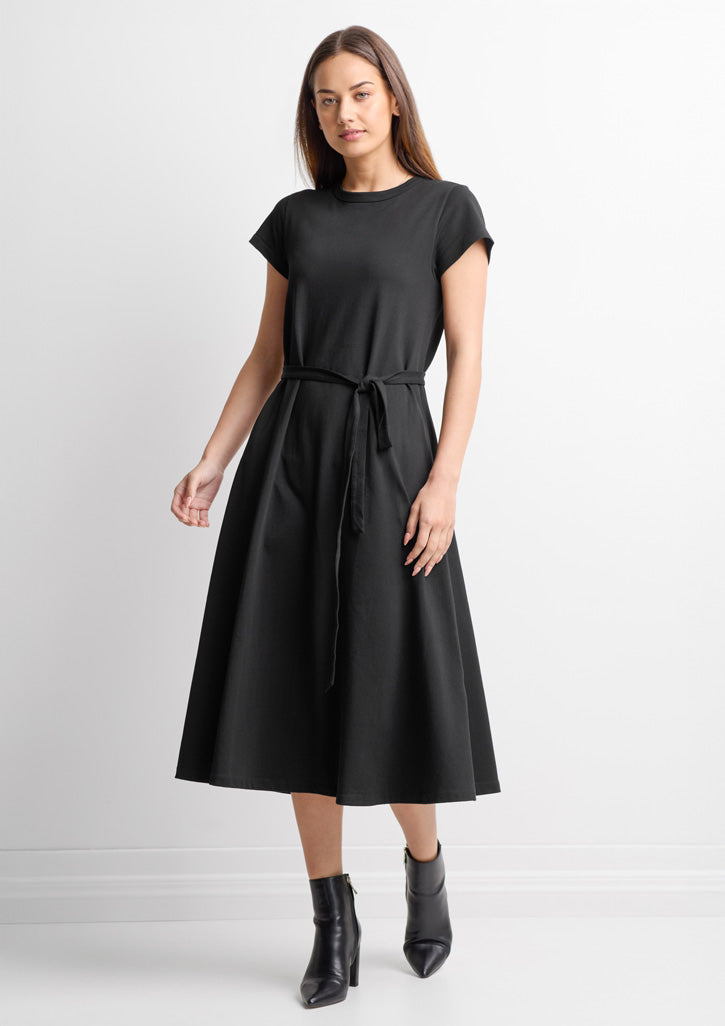 Biz Collection Womens Grace T-Shirt Midi Dress - Black