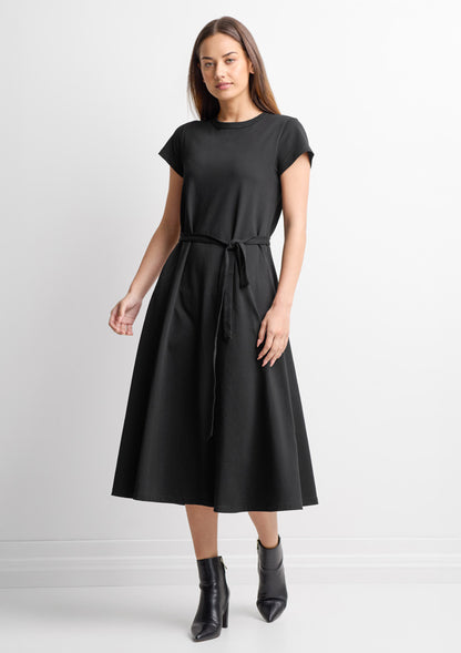Biz Collection Womens Grace T-Shirt Midi Dress - Black