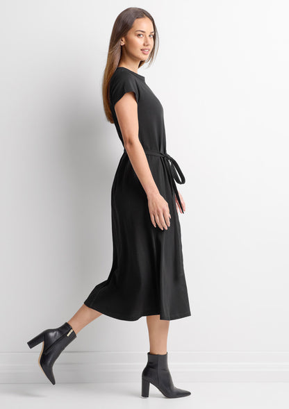 Biz Collection Womens Grace T-Shirt Midi Dress - Black