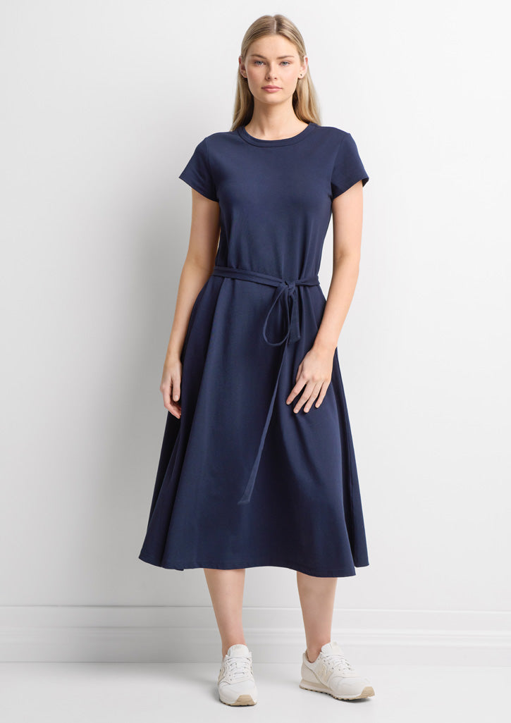 Biz Collection Womens Grace T-Shirt Midi Dress - Navy