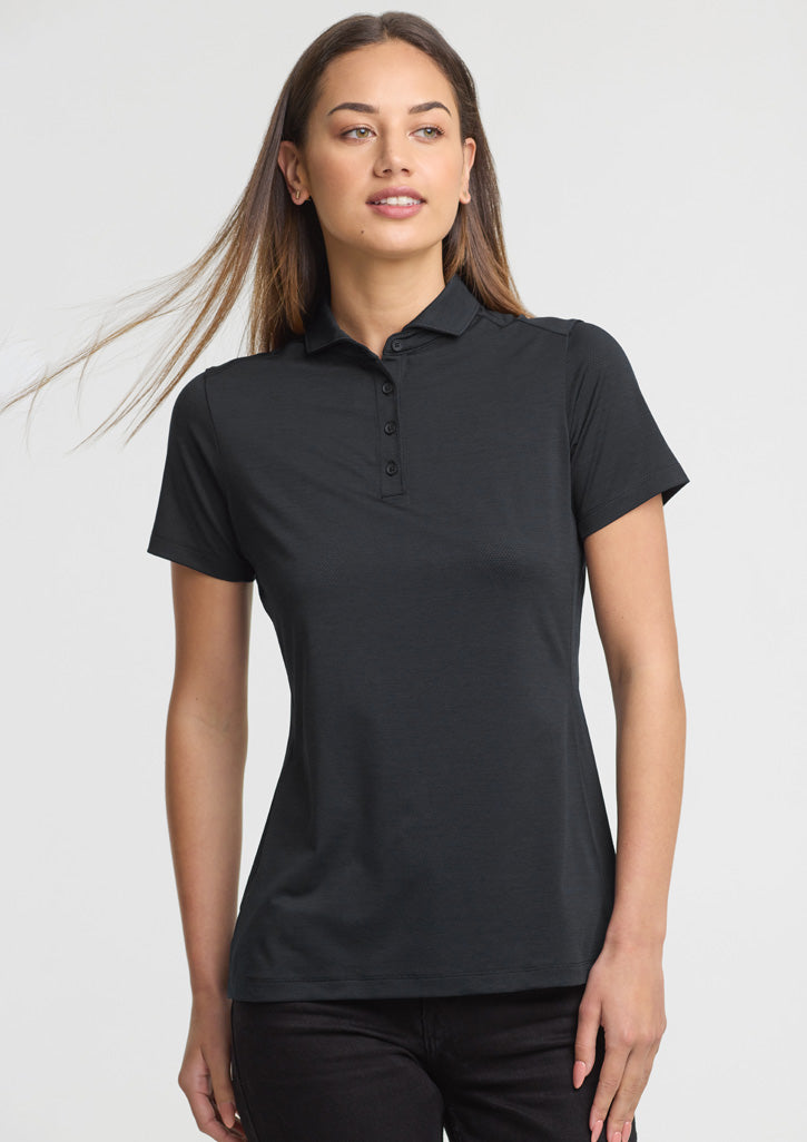 Biz Collection Womens Phoenix Short Sleeve Polo - Black