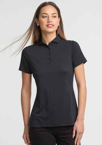 Biz Collection Womens Phoenix Short Sleeve Polo - Black