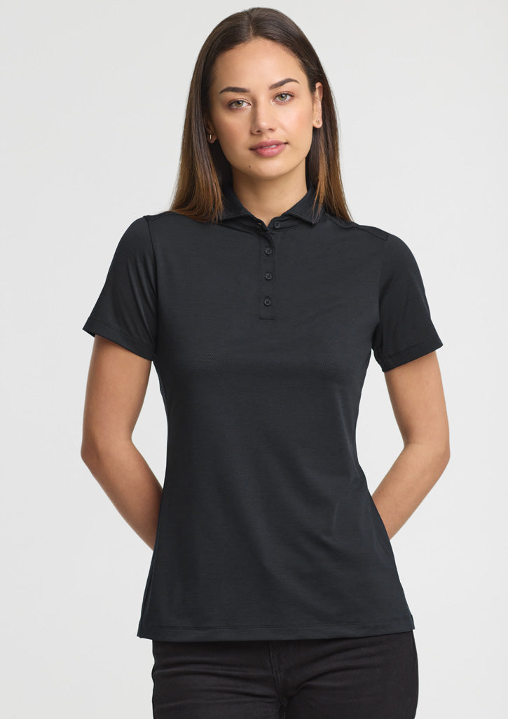 Biz Collection Womens Phoenix Short Sleeve Polo - Black