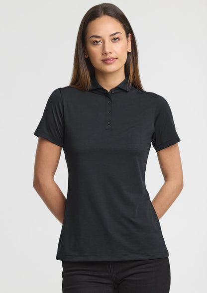Biz Collection Womens Phoenix Short Sleeve Polo - Black