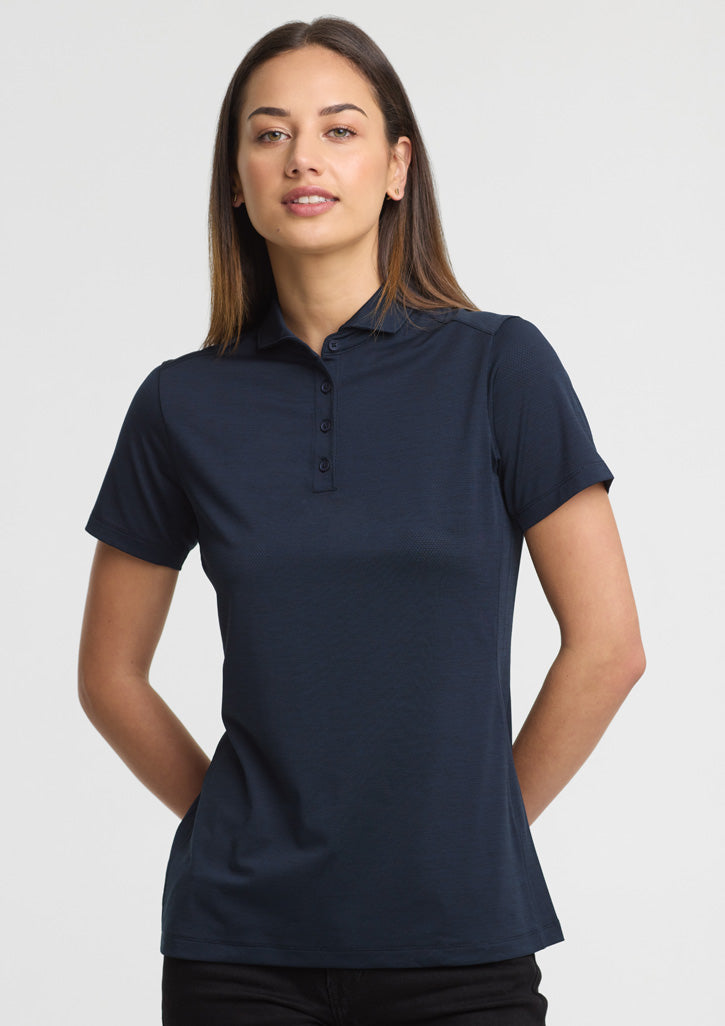 Biz Collection Womens Phoenix Short Sleeve Polo - Navy
