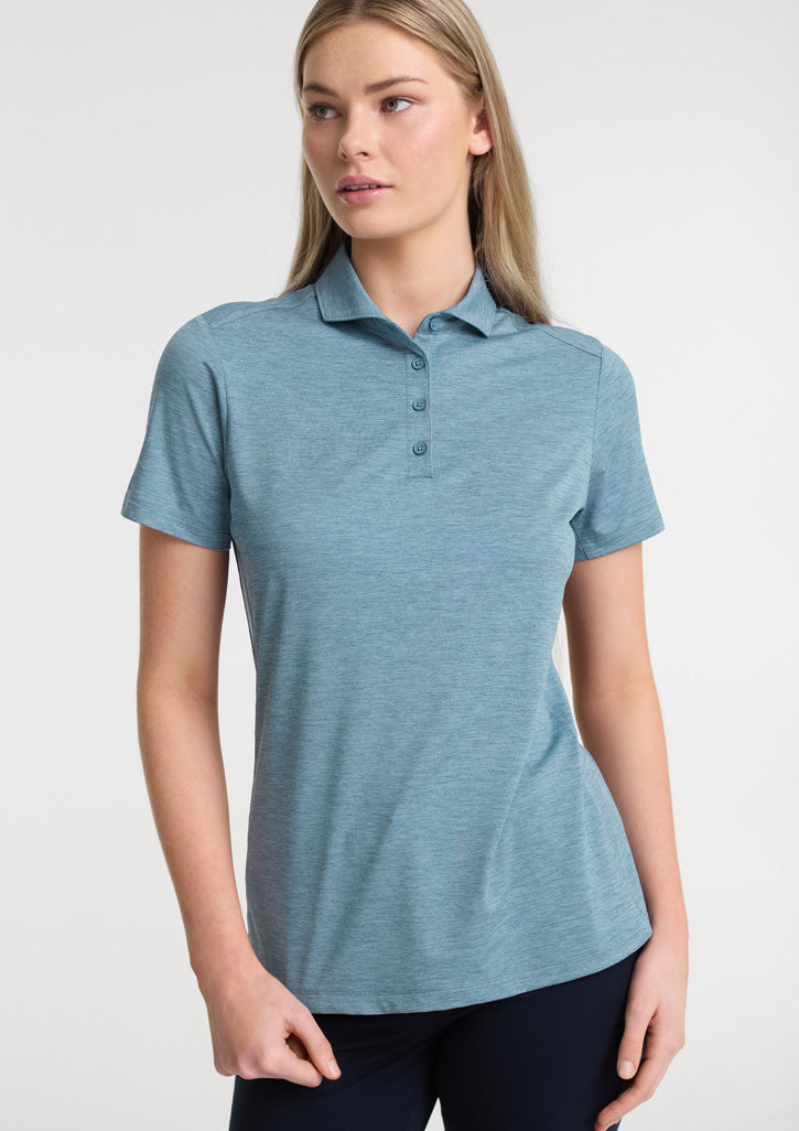 Biz Collection Womens Phoenix Short Sleeve Polo - Ocean Marle