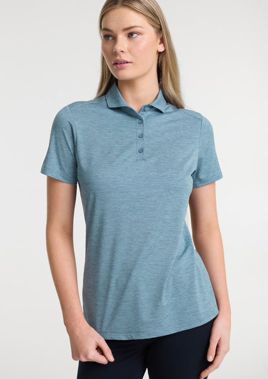 Biz Collection Womens Phoenix Short Sleeve Polo - Ocean Marle