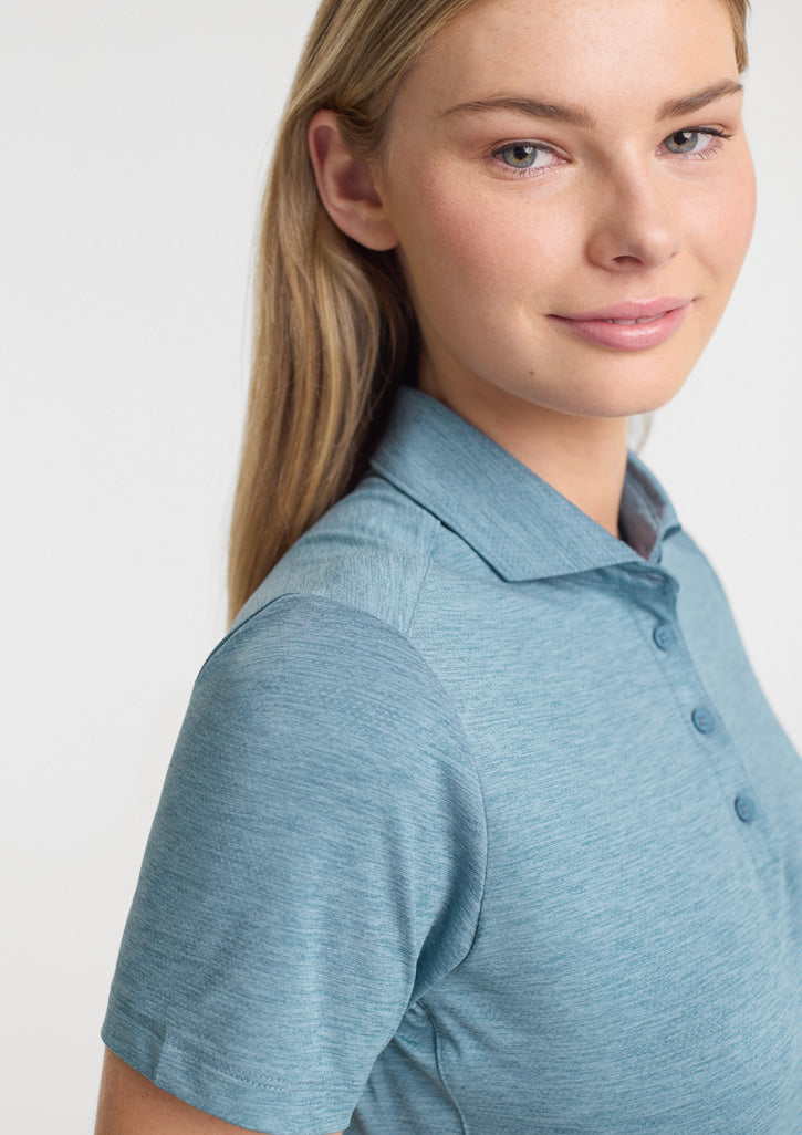 Biz Collection Womens Phoenix Short Sleeve Polo - Ocean Marle