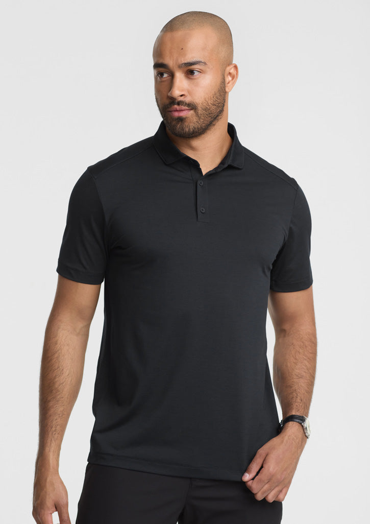 Biz Collection Mens Phoenix Short Sleeve Polo - Black