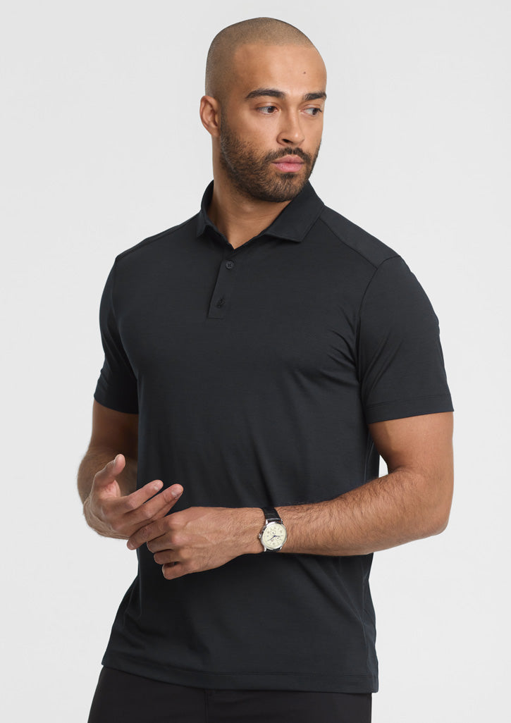 Biz Collection Mens Phoenix Short Sleeve Polo - Black
