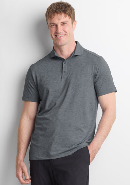 Biz Collection Mens Phoenix Short Sleeve Polo - Charcoal Marle