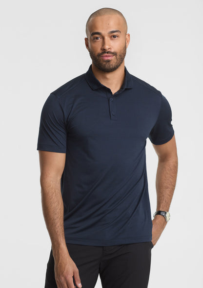 Biz Collection Mens Phoenix Short Sleeve Polo - Navy
