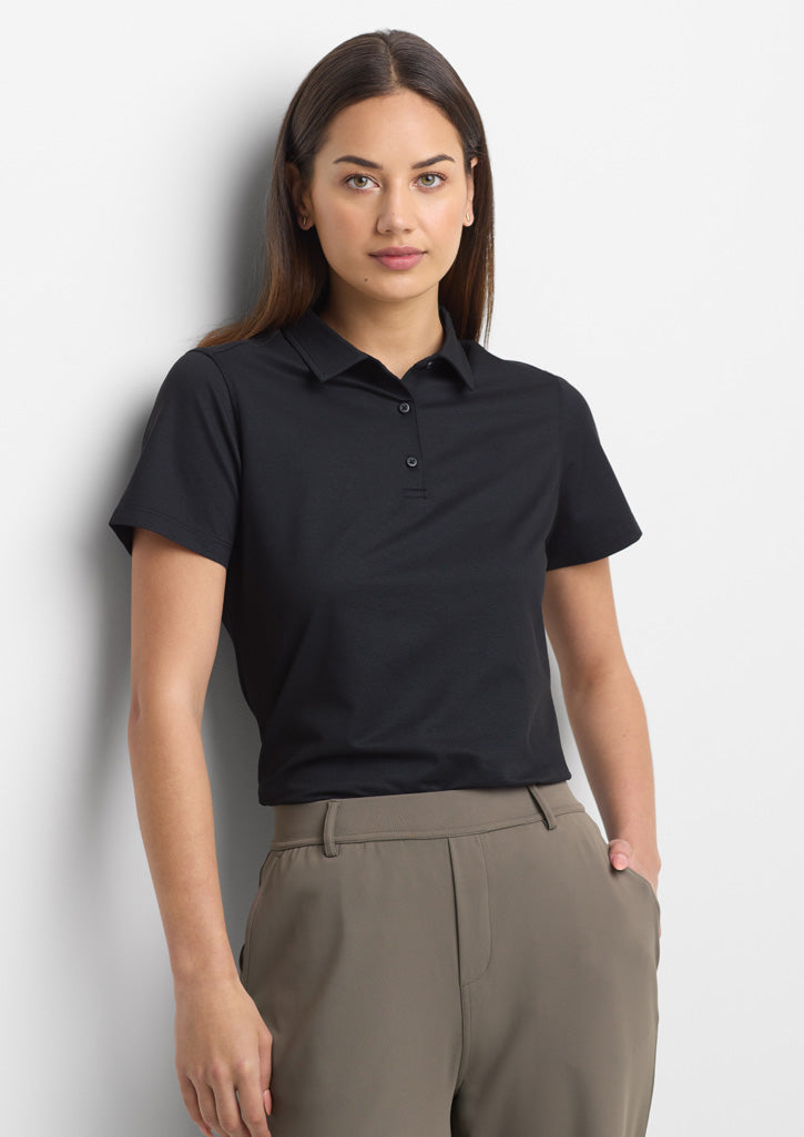 Biz Collection Womens Venture Short Sleeve Polo - Black