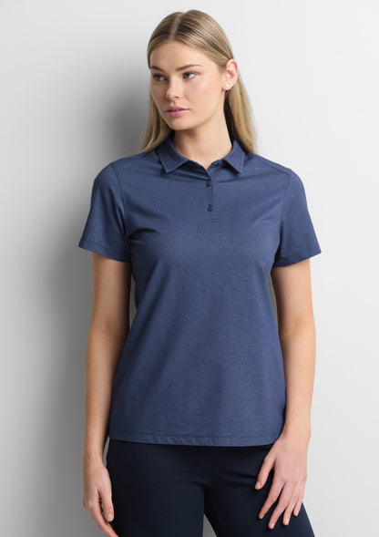 Biz Collection Womens Venture Short Sleeve Polo - Denim Blue