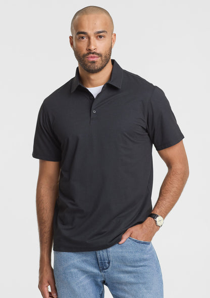 Biz Collection Mens Venture Short Sleeve Polo - Denim Blue
