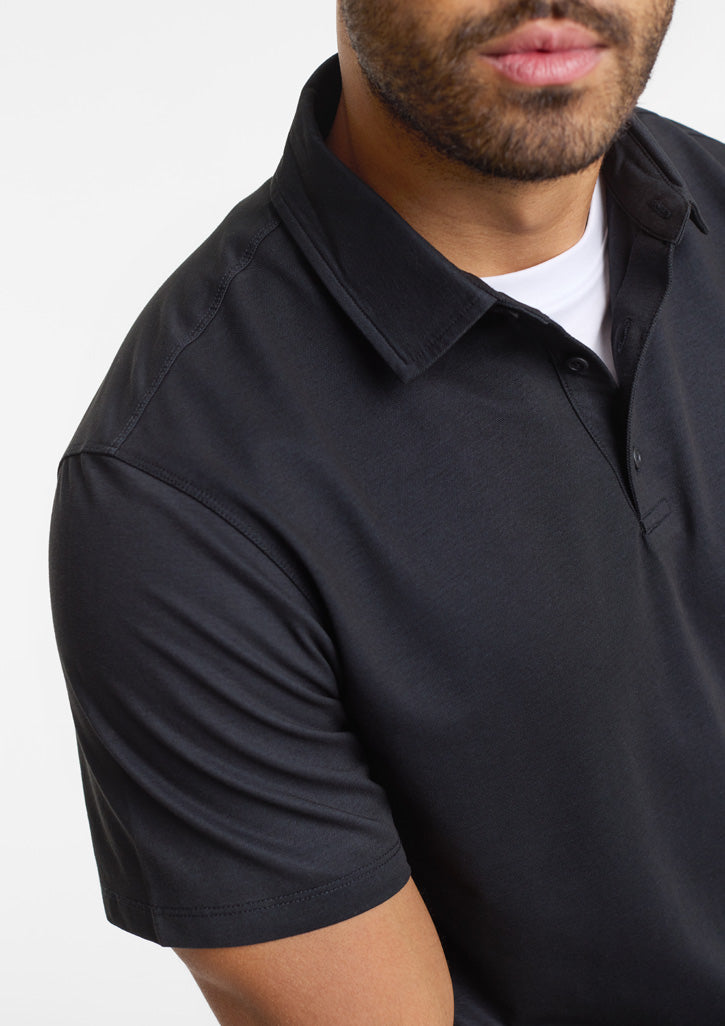 Biz Collection Mens Venture Short Sleeve Polo - Black