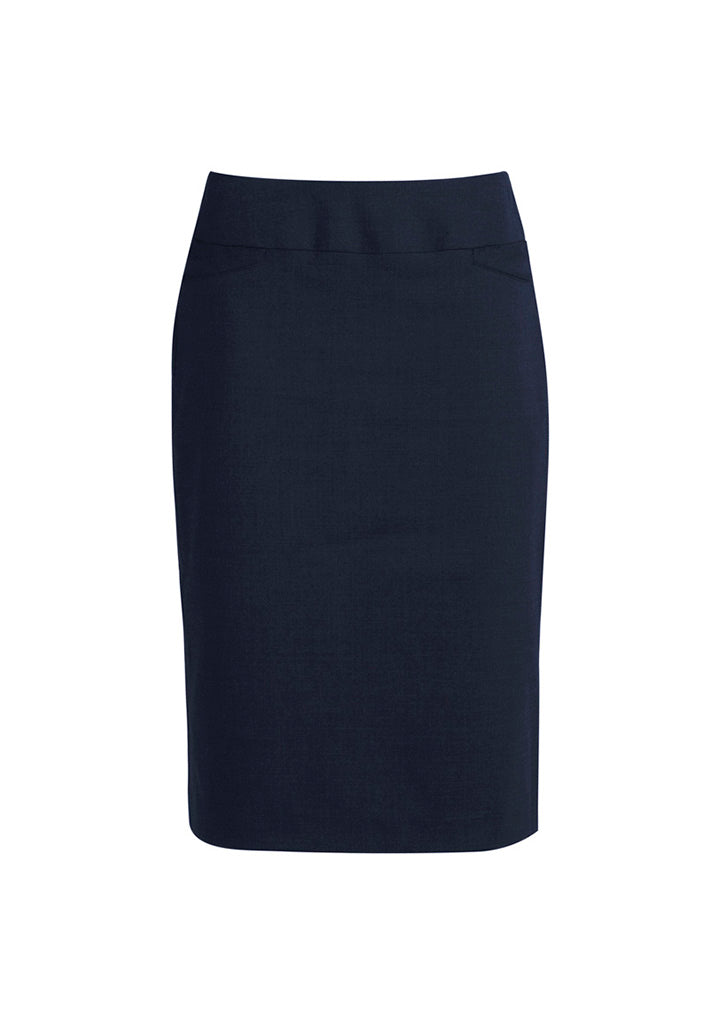 Biz Collection Womens Classic Knee Length Skirt - Navy