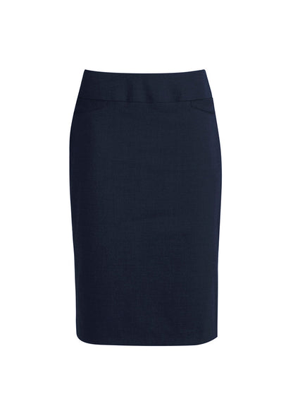 Biz Collection Womens Classic Knee Length Skirt - Navy