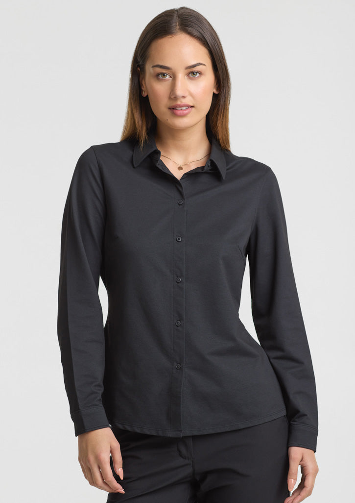 Biz Collection Womens Venture Long Sleeve Shirt - Black
