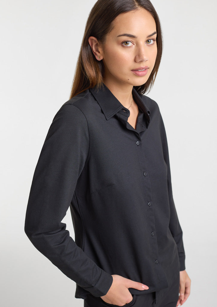 Biz Collection Womens Venture Long Sleeve Shirt - Black