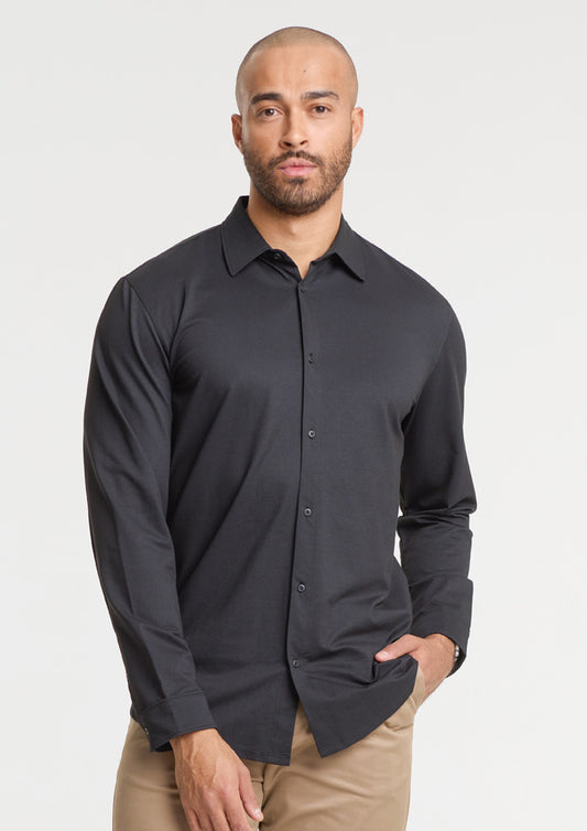 Biz Collection Mens Venture Long Sleeve Shirt - Black