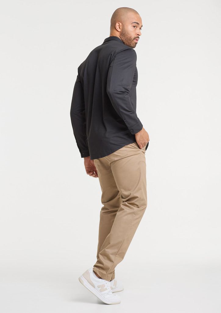 Biz Collection Mens Venture Long Sleeve Shirt - Black