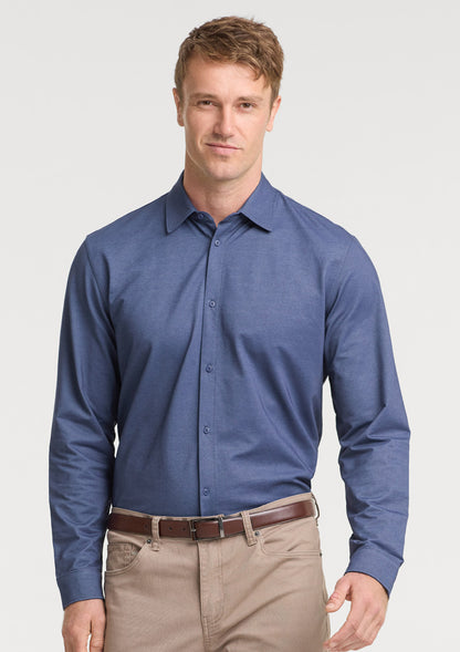 Biz Collection Mens Venture Long Sleeve Shirt - Denim Blue