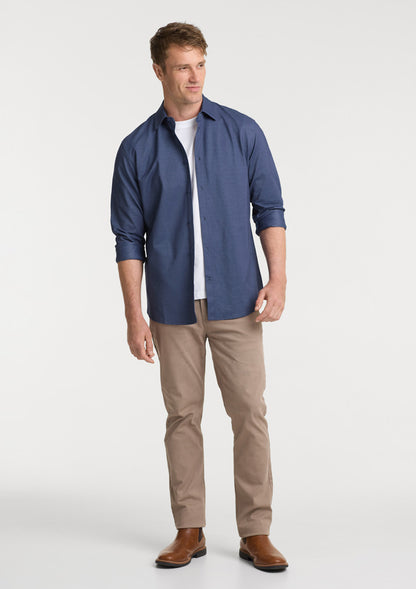 Biz Collection Mens Venture Long Sleeve Shirt - Denim Blue